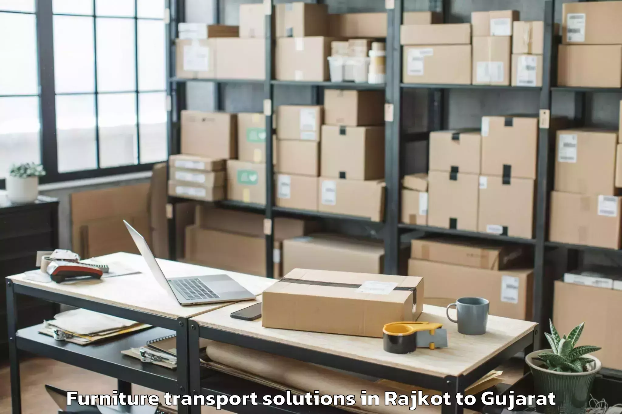 Affordable Rajkot to Vadgam Furniture Transport Solutions